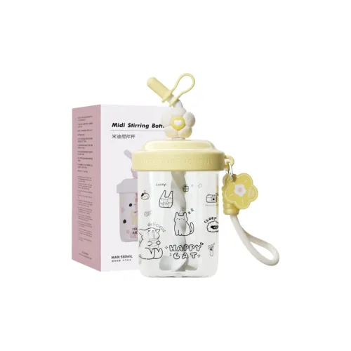 X3COMMUNE Cute Middy Stirring Plastic Water Cup 580ml
