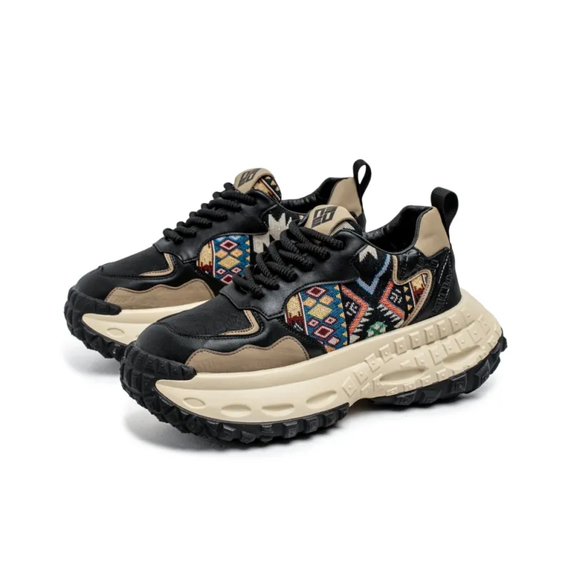 JANECO Anti Slip Wear Resistant Low Top Chunky Sneakers Men's-1
