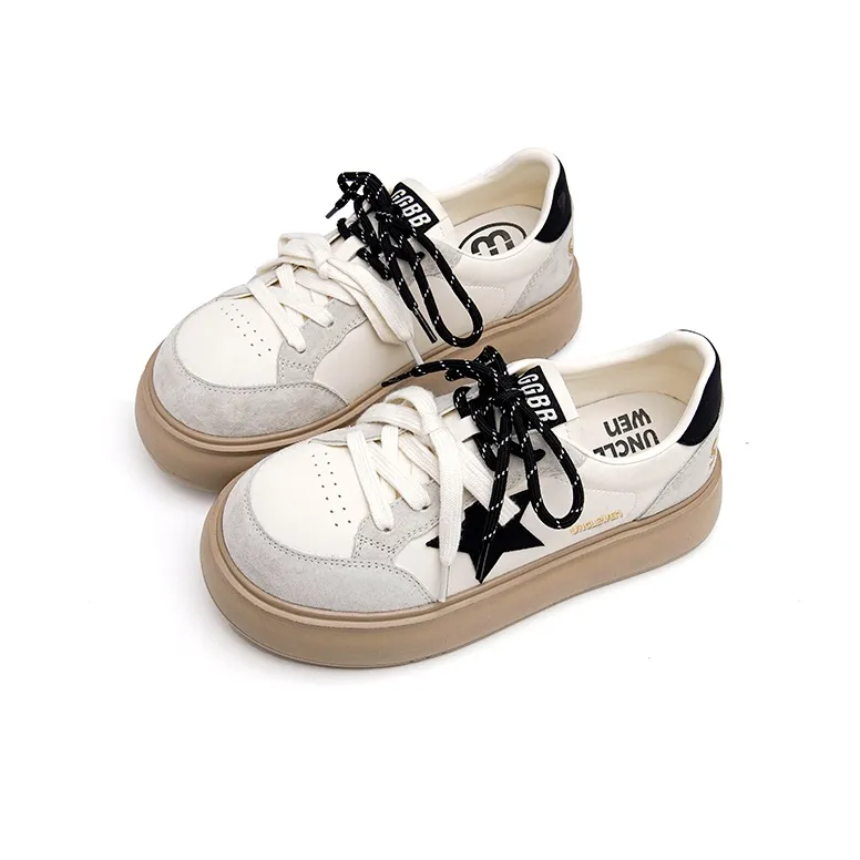 UNCLEWEN Starry Qiqi Series Slip-Resistant Lightweight Height Increasing Low-Top Skateboard Shoes Women's-7