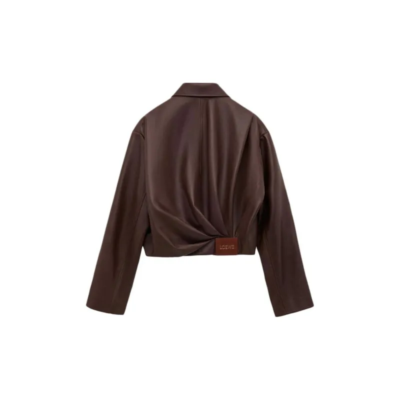 LOEWE Draped Jacket 'Chocolate Brown'-1