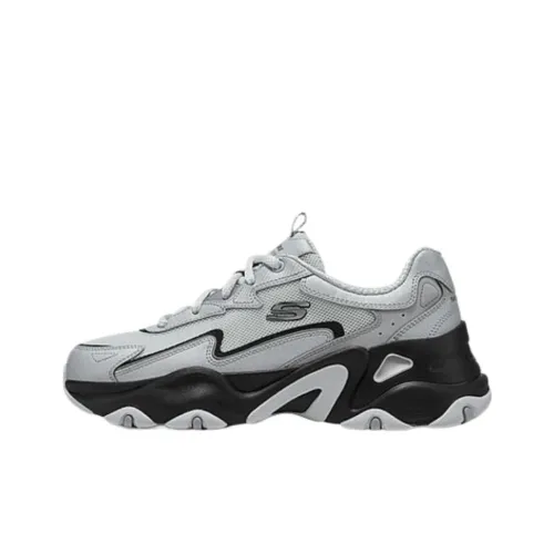 Skechers D'Lites Low Top Chunky Sneakers Women's Silver
