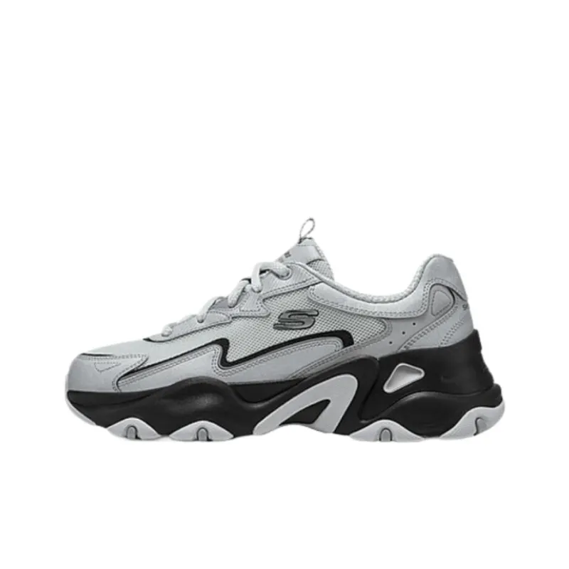 Skechers D'Lites Low Top Chunky Sneakers Women's Silver-0
