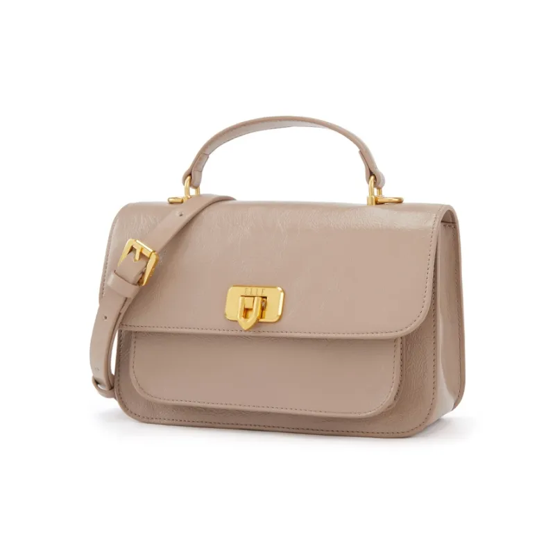 ELLE Cow Leather Handbag Medium Size Women's Multicolor-6