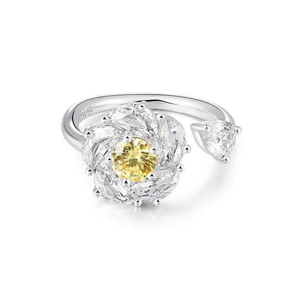 Abyb Charming Rhodium-plated Copper Rings Women's-5