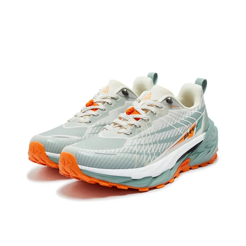 361° Cushioned Slip Resistant Abrasion Resistant Low Top Casual Running Shoes Men's Red Fir Green-2