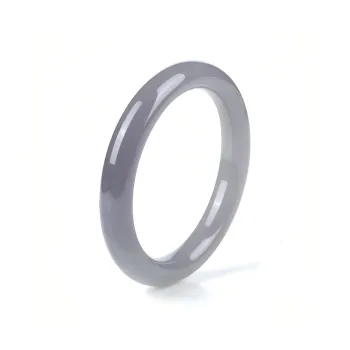 Artisan Lock Heart Jade Bangles Smoky Purple Women's