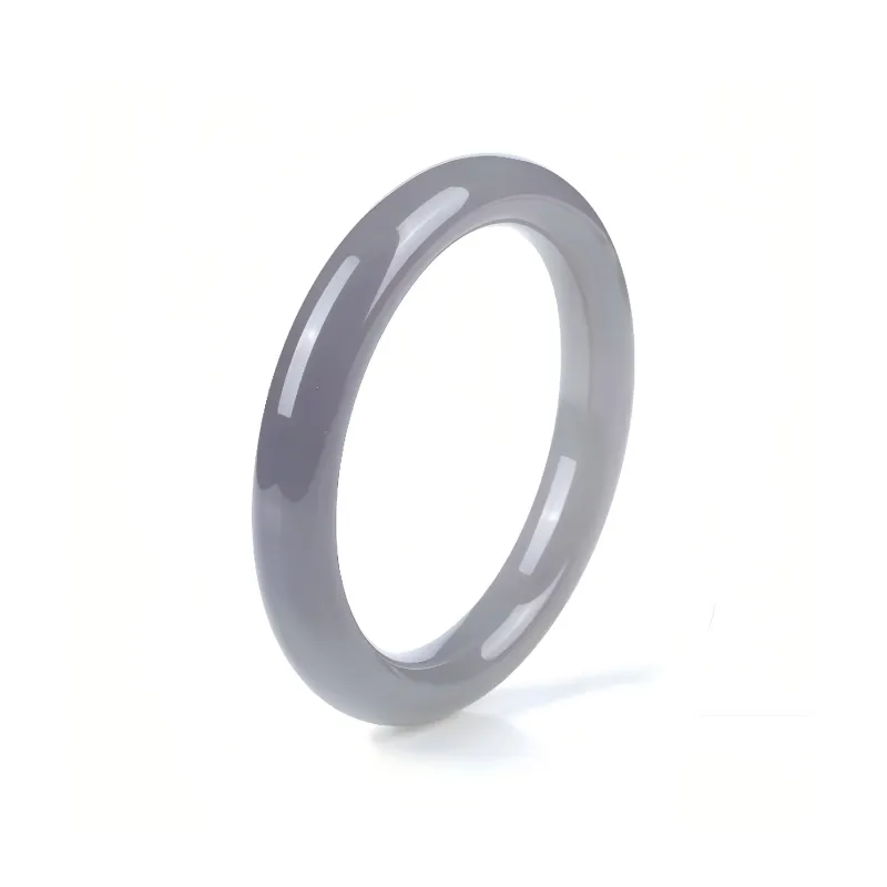 Artisan Lock Heart Jade Bangles Smoky Purple Women's-0