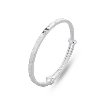 7℃ S999 Fine Silver Bangles Unisex
