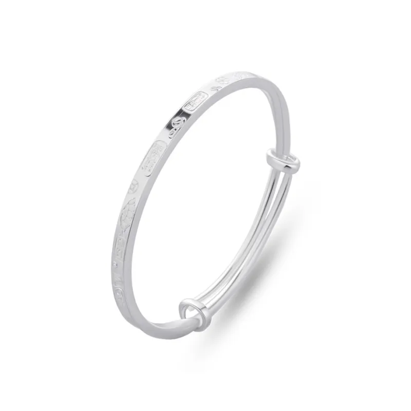 7℃ S999 Fine Silver Bangles Unisex-0