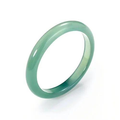 Artisan Lock Heart Jade Chalcedony Bangles Women's