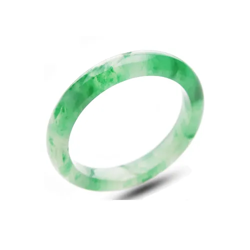 Artisan Lock Heart Jade African Emerald Bangles Women's