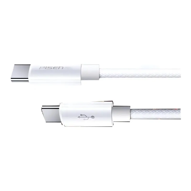 PISEN 1m/2m Type-c To Type-c 30W High-Density Woven High-Temperature Ice Core Technology Cables-1