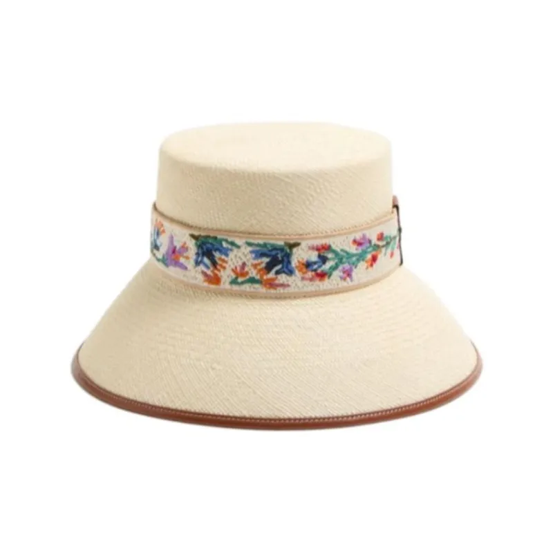 Valentino Straw Woven Bucket Hats Women's Beige-1