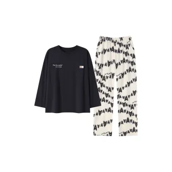 Cotton Gene Pajama Set Women's Black