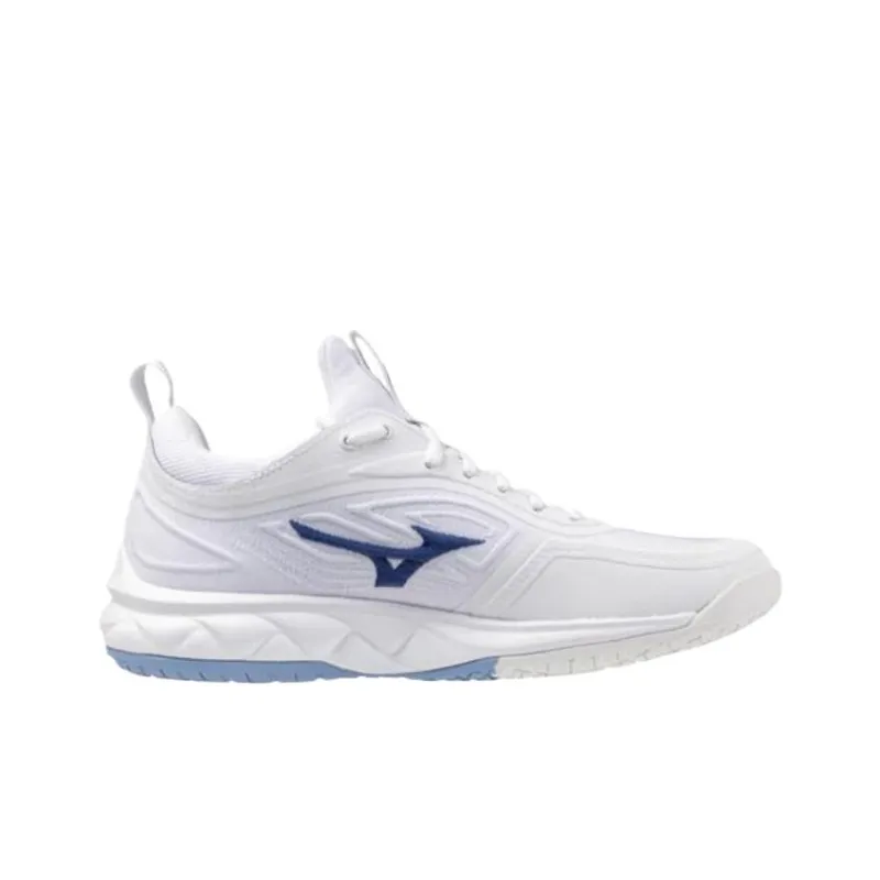 Mizuno Wave Luminous Cushioned Slip-Resistant Abrasion-Resistant Low-Top Training Shoes Women's White Blue-1