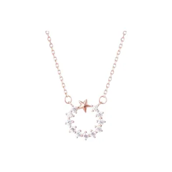 ZURY S925 Silver Necklace Collarbone Chain Women's Rose Gold Compact And Cute Versatile Perfect For Anniversary Gifts