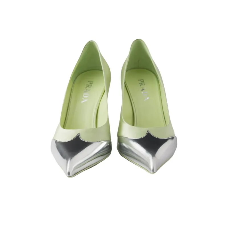PRADA Slim Heel High Heels 8.5cm Women's Green-3