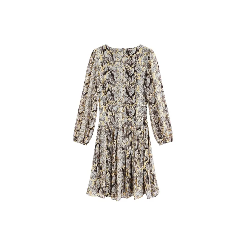 Garbege Long Sleeved Dresses Women's Multicolor-1
