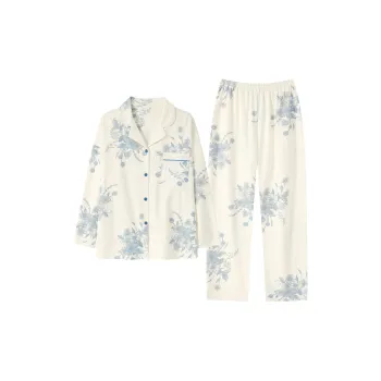 Cotton Gene Pajama Set Women's White