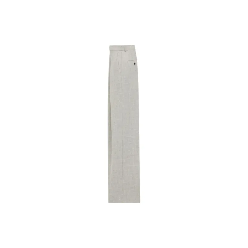 SAINT LAURENT Wool Wide leg Trousers-1