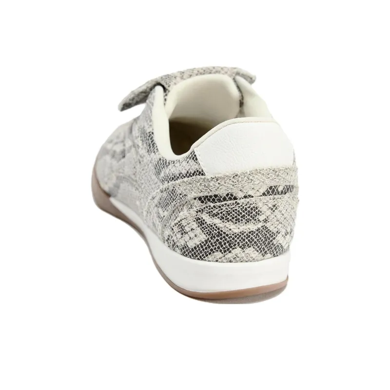 ZARA Abrasion-Resistant Low-Top Casual Shoes Women's Snakeskin Print-3