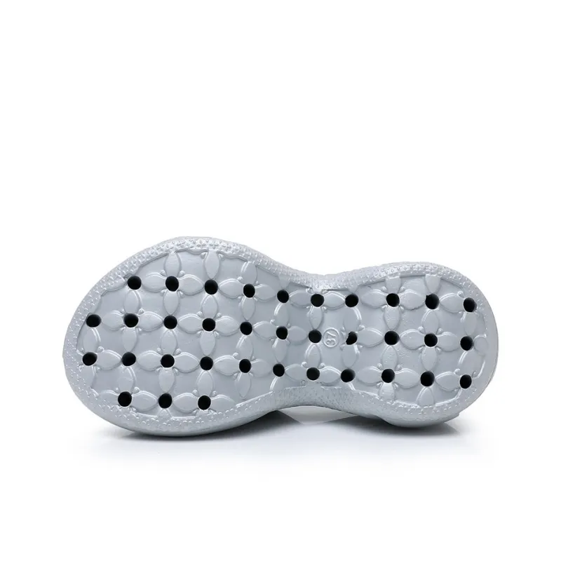 LOKWT Quiet Slip-Resistant Cushioning Slide Slippers Women's Silver-5
