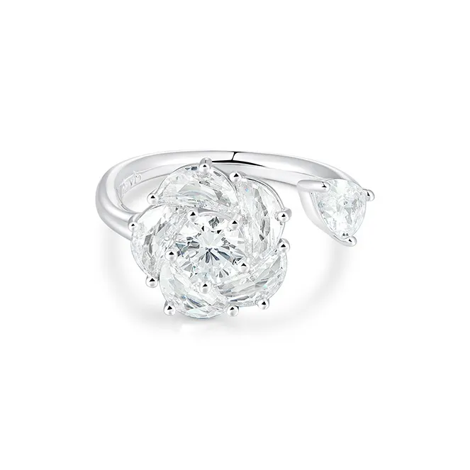 Abyb Charming Rhodium-plated Copper Rings Women's-0