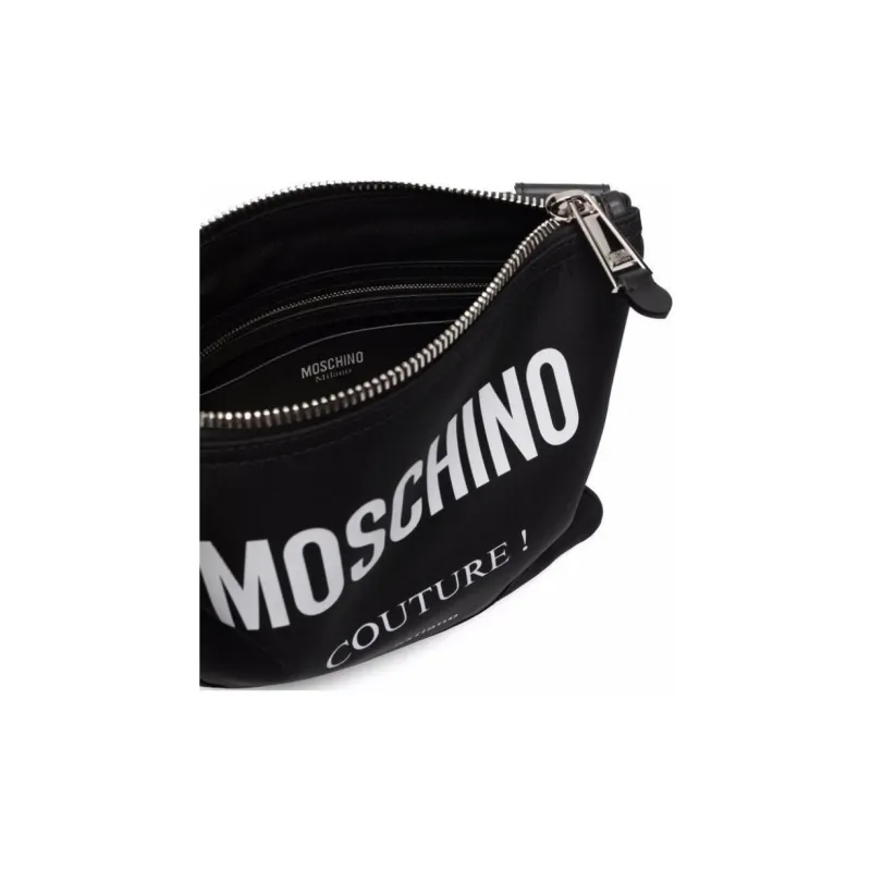 MOSCHINO Polyamide Shoulder Bag Crossbody Bag Men's Black-4