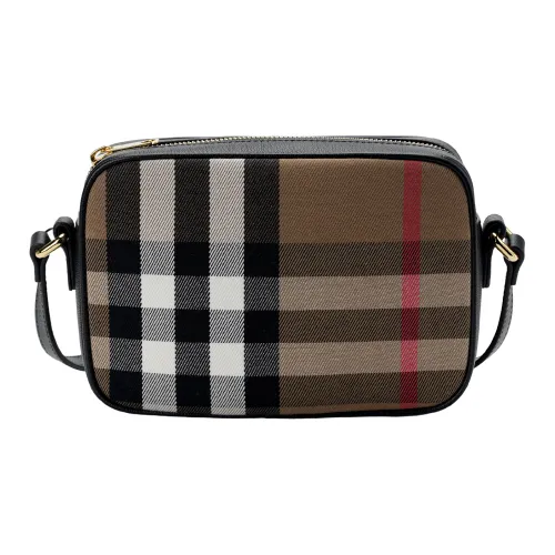 Burberry Cow Leather Camera Bag, Shoulder Bag, Crossbody Bag Regular Women's Brown & Black
