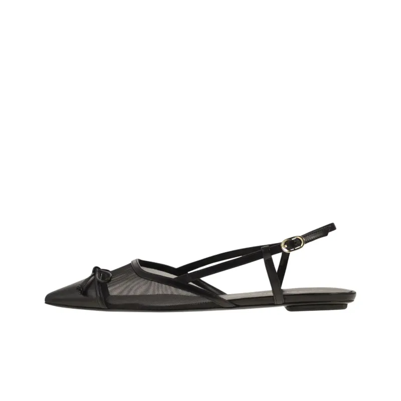 Stuart Weitzman Kitty Pointed Toe Slingback Shoes-0