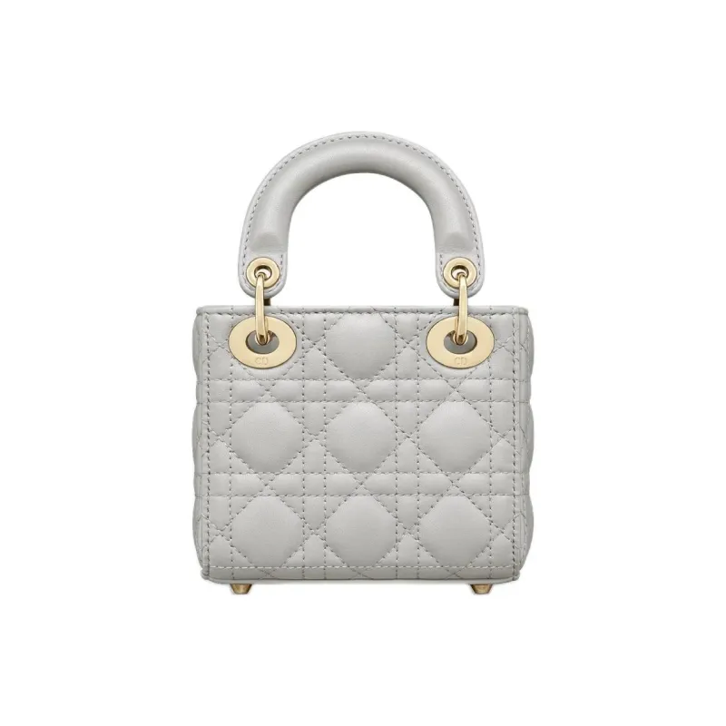 DIOR Lady Dior Sheepskin Dior Bag Shoulder Bag Crossbody Bag Handbag Extra Mini Women's 1Cloud Mist Gray-2