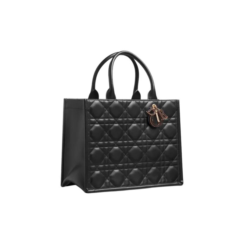 DIOR BookTote Cow Leather Tote Bag, Shopping Bag, Shoulder Bag, Handbag Medium Size Women's Black-1