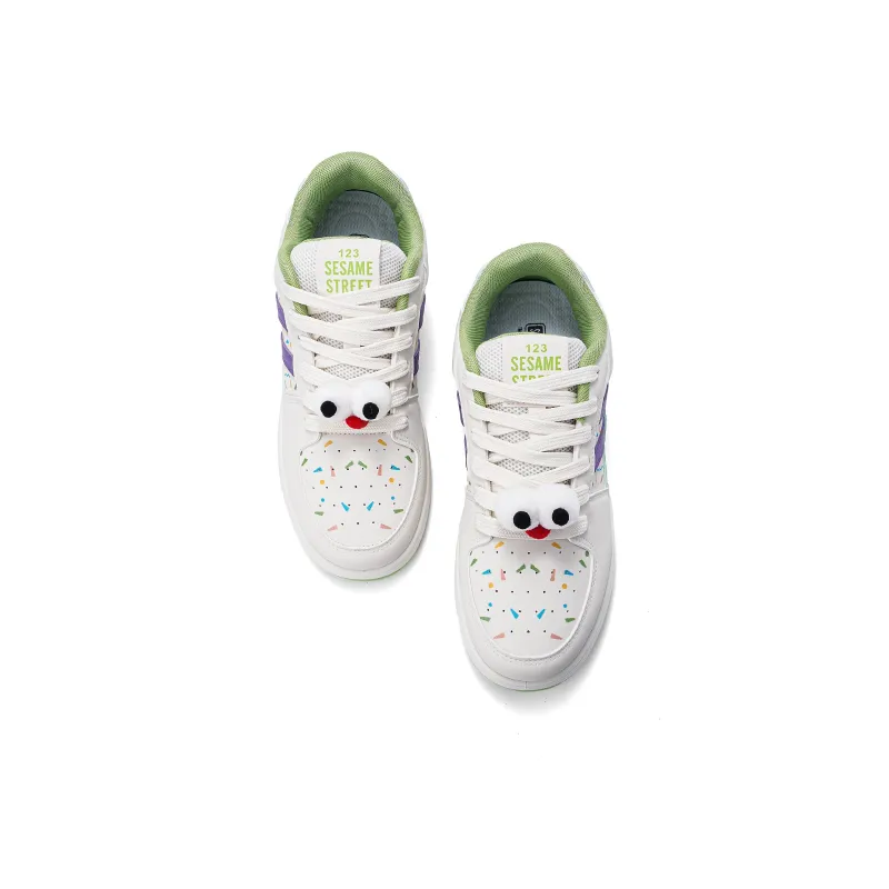 SESAME STREET Coverage Warm Slip-Resistant Cushioning Low-Top Skateboard Shoes Unisex-32