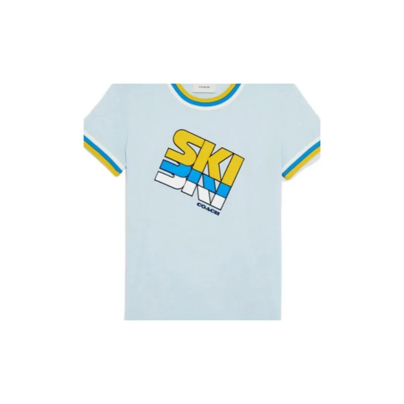 COACH T Shirt Women's Light Blue-4