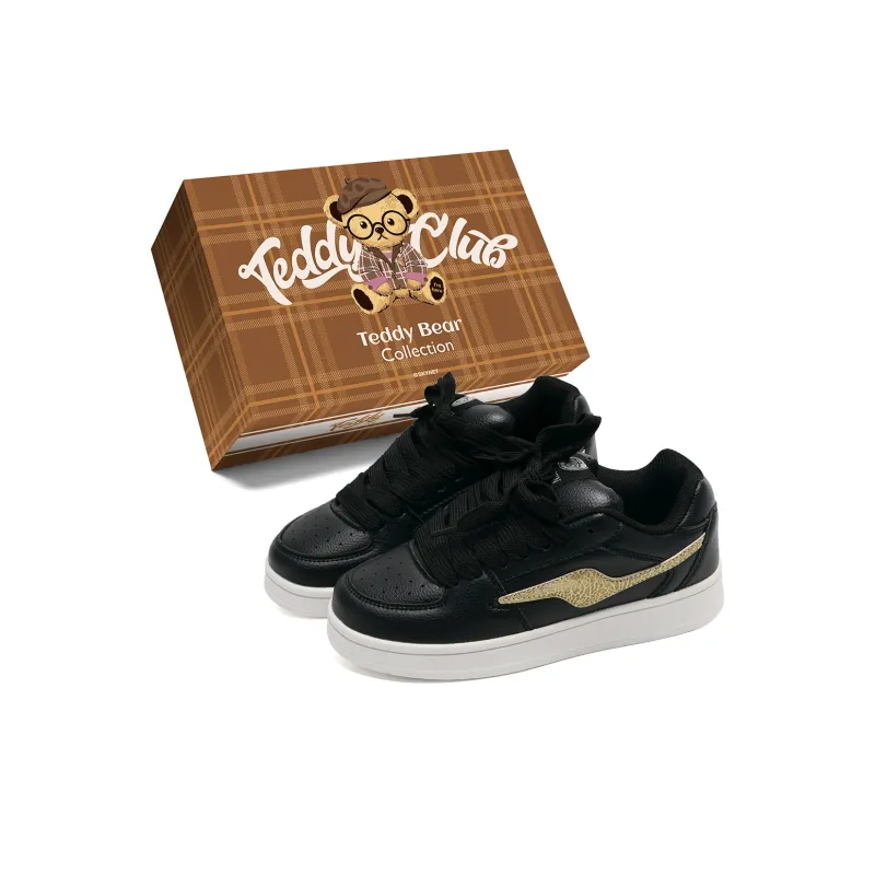 Teddy Bear Collection Coverage Slip Resistant Lightweight Low Top Skateboard Shoes Women's Sea Salt White Chocolate-5