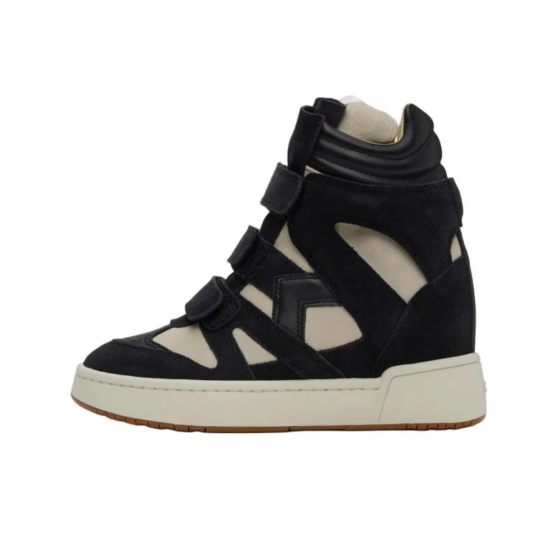 ISABEL MARANT IM3 High Top Skateboard Shoes Women's Black White-0