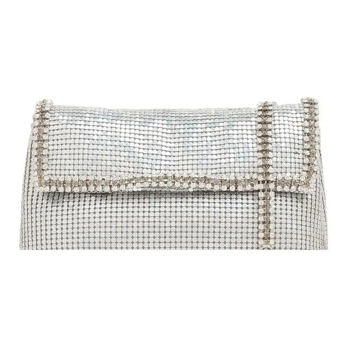 Rosantica Mesh Glass Mesh Bag, Crossbody Bag, Shoulder Bag Regular Women's Silver-4