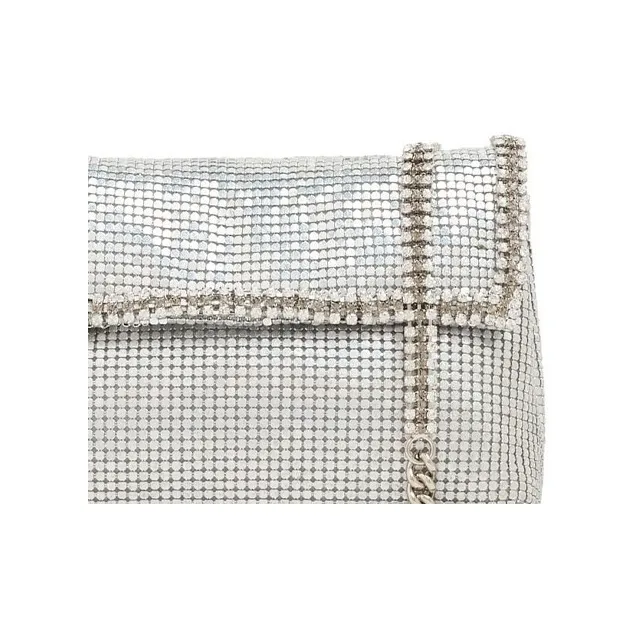 Rosantica Mesh Glass Mesh Bag, Crossbody Bag, Shoulder Bag Regular Women's Silver-2