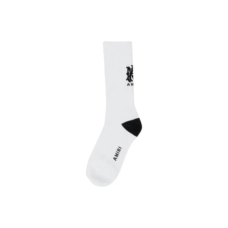 AMIRI Ma Stripe Socks 'White/Black'-0
