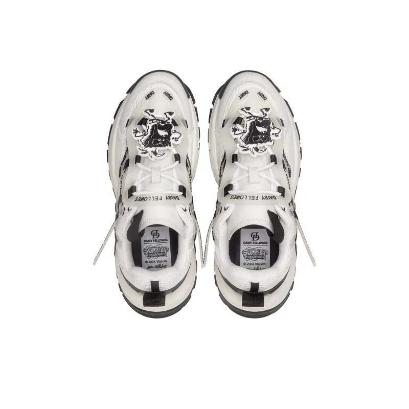 SPONGEBOB SQUAREPANTS x Daisy Fellowes Devil One Low-Top Chunky Sneakers Unisex White Black-4