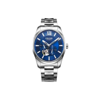 EBOHR EBOHR Master Collection Mechanical Movement Tungsten Steel Strap Chinese Watches Men's Watches Blue Dial