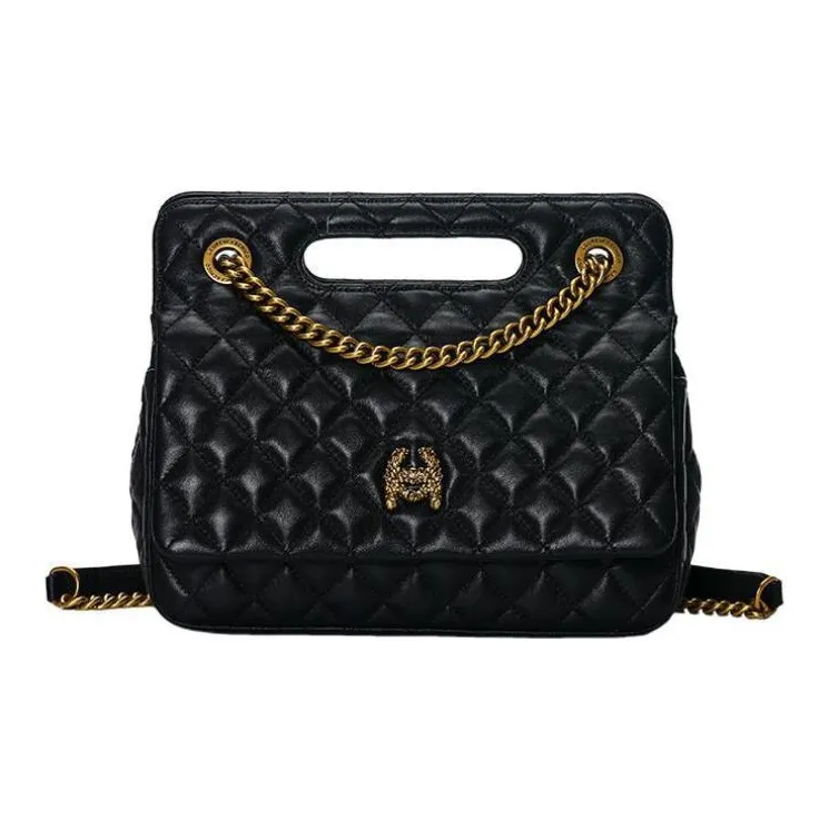 Laurence & Chico Top Grain Cow Leather Portable Crossbody Bag Shoulder Bag Medium Size Women's Black-0