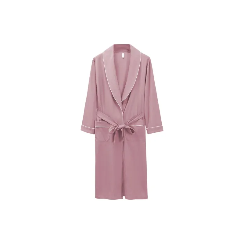 Cotton Gene Bath Robes Women's Light Purple-0