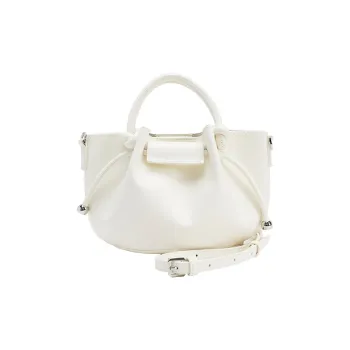 URBAN REVIVO Artificial Leather Handbag, Shoulder Bag, Crossbody Bag Small Size Women's Raw White/Sky Blue/Black