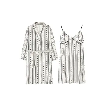 Pretty Lady Pajama Set Women's Black White