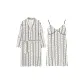 Black White Stripes Floral