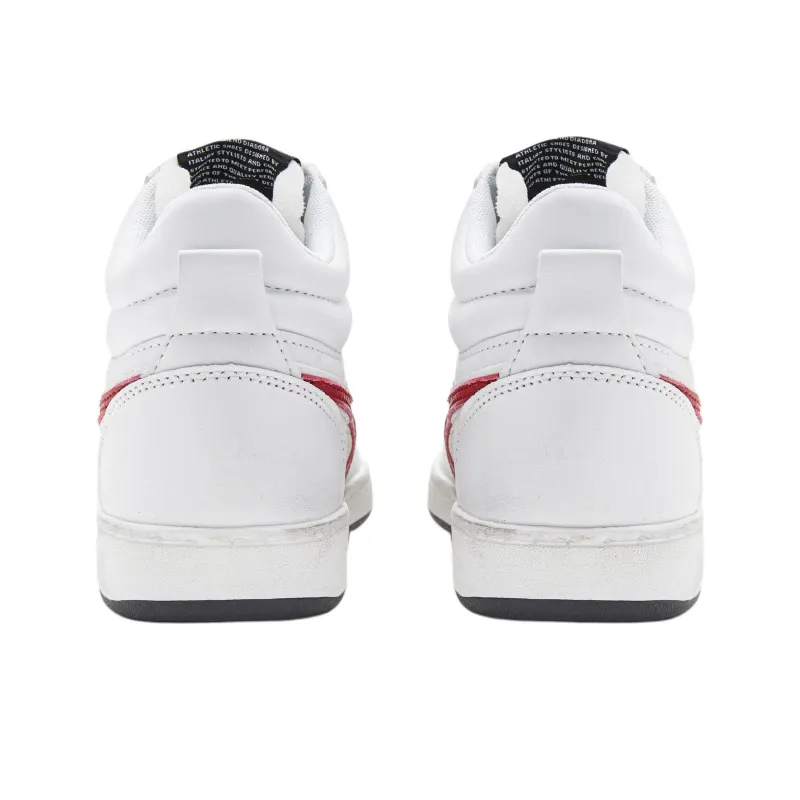 Diadora Magic Basket Anti-Slip Wear-Resistant High-Top Skateboard Shoes Men's White-2