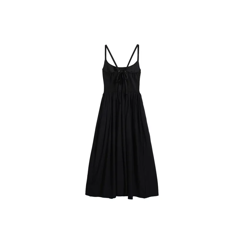 PAIN OR PLEASURE Slip Dresses Women's Black-1