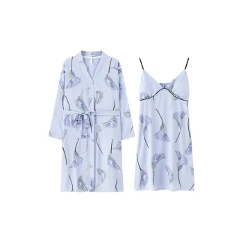 Pretty Lady Pajama Set Women's Blue Gray