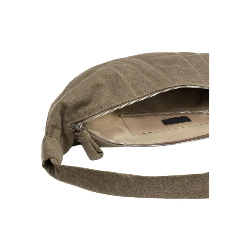 Lemaire Cotton Croissant Bag, Shoulder Bag, Crossbody Bag Tubas Women's Brown-2